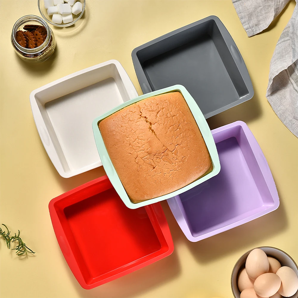 Kitchen Baking Items - 실리콘 사각 케이크 몰드, 간편한 분리