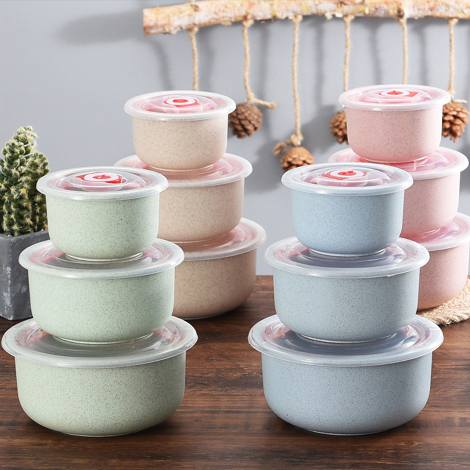 Kitchen Baking Tray Organizer - 3개 세트 음식 보관 용기 도시락