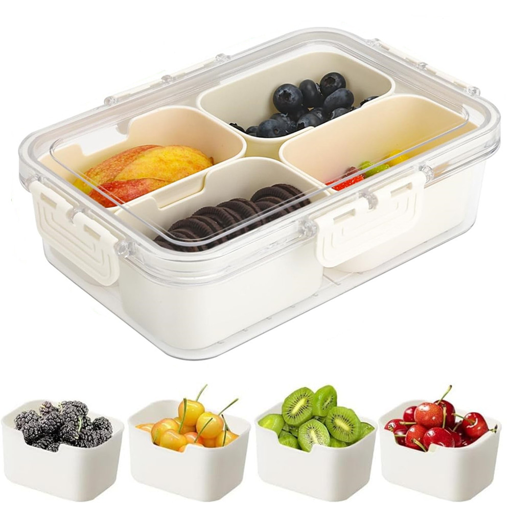 Kitchen Baking Tray Organizer - 휴대용 식품 보관함, 스낵 보관함, 뚜껑이