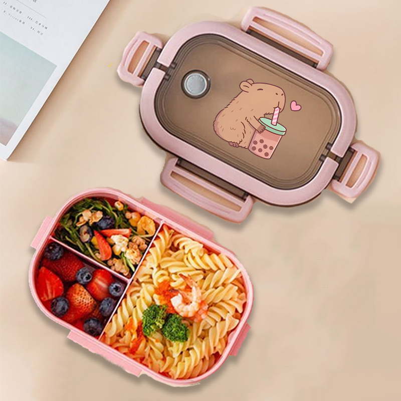 Kitchen Baking Tray Organizer - Capybara 도시락 상자 애니메이션 동물 인쇄