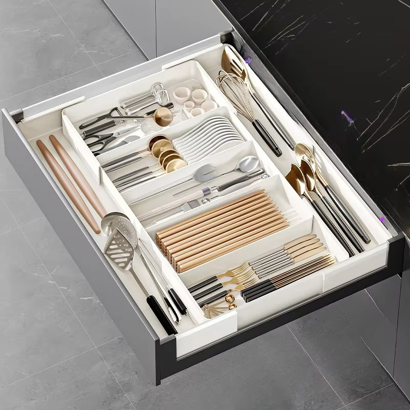 Kitchen Baking Tray Organizer - 1pc 주방 서랍 개폐식 보관 상자