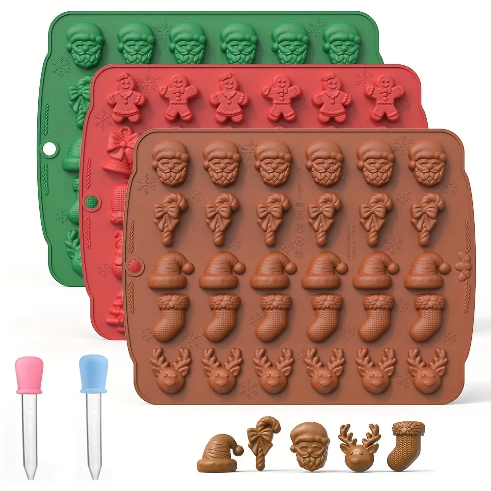 Kitchen Baking Items - 크리스마스 실리콘 초콜릿 금형 진저 브레드