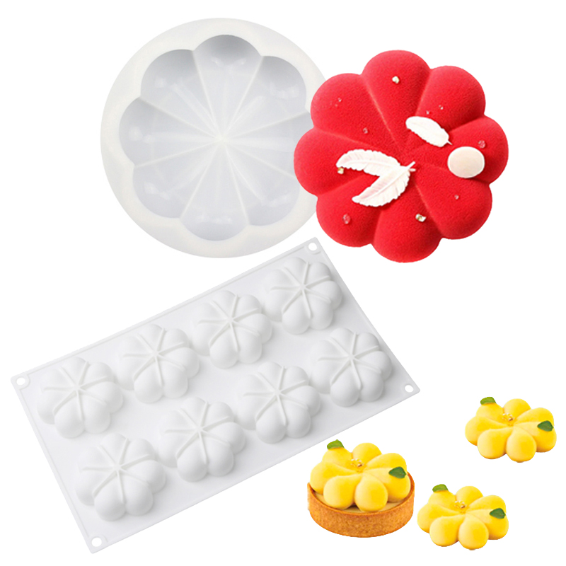 Kitchen Baking Items - 1 또는 8 셀 꽃 꽃잎