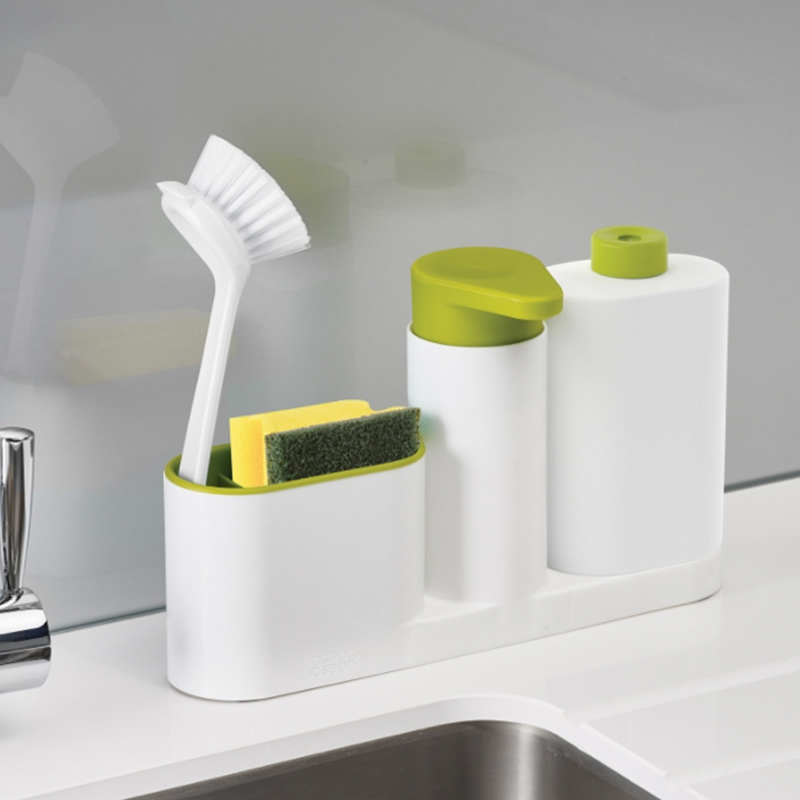 브러시 스탠드 랙이있는 다기능 액체 세제 보관 상자 주 - Kitchen Baking Tray Organizer 리뷰 및 가격