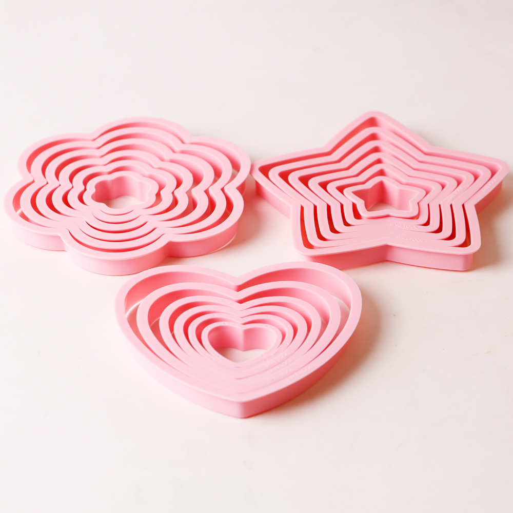 1set/3sets 핑크 하트 스타 꽃 쿠키 비스킷 커 - Kitchen Baking Items 리뷰 및 가격
