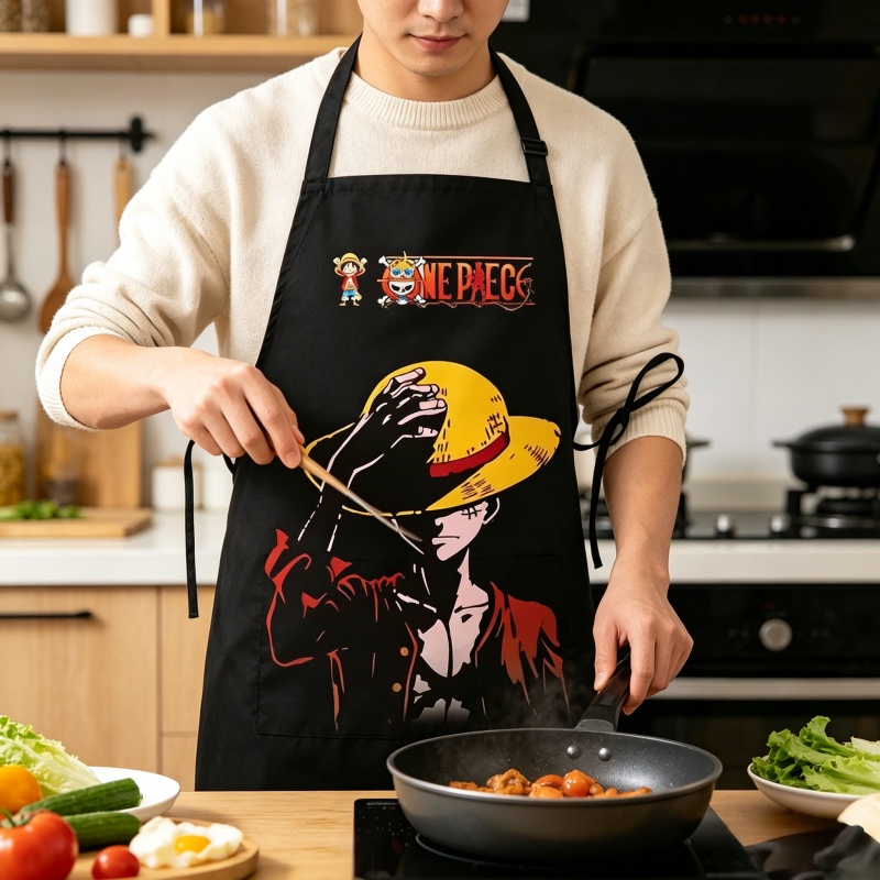원피스 루피 프린트 만화 애니메이션 앞치마 주방 요리  - Kitchen Baking Items 리뷰 및 가격