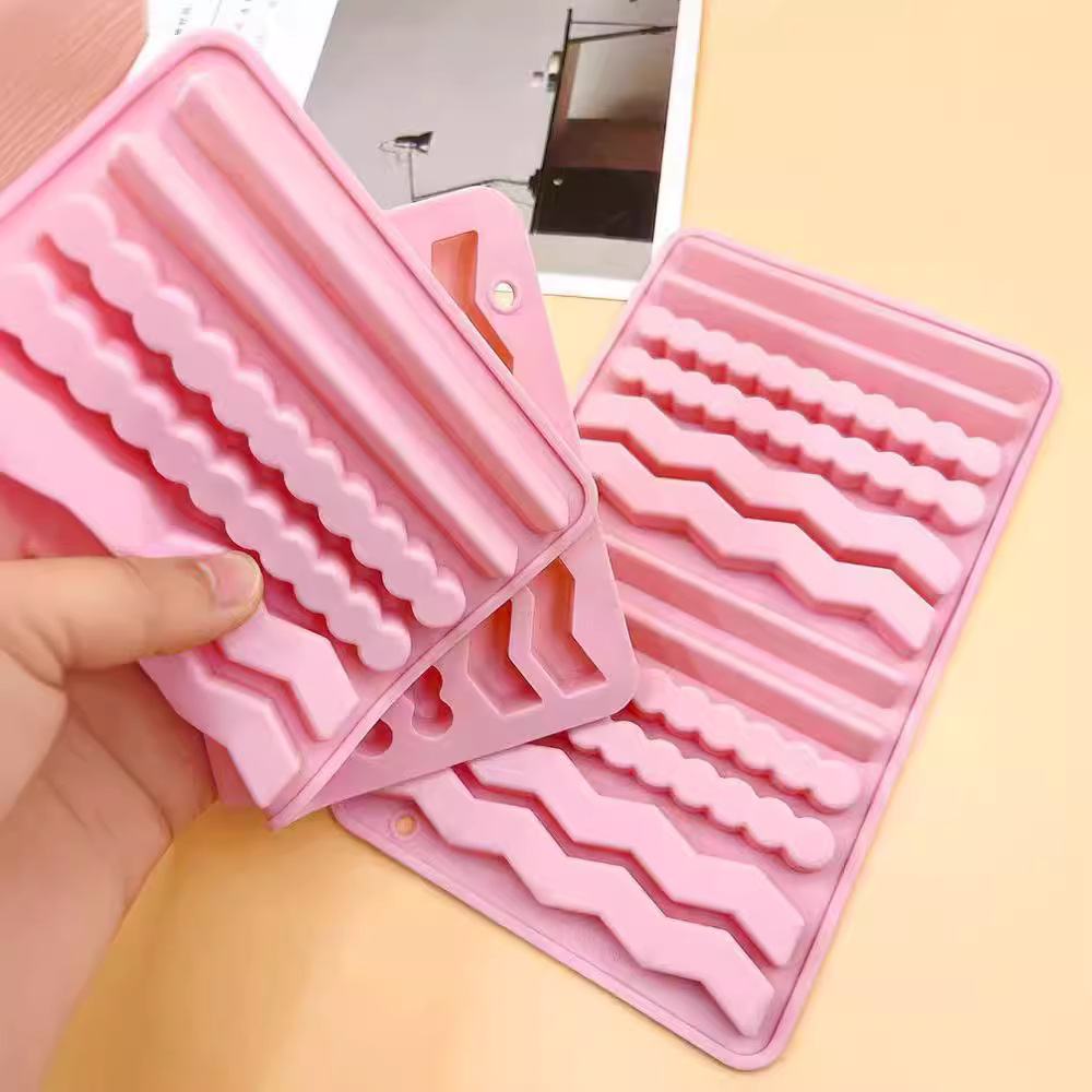 새로운 초콜릿 바 실리콘 몰드 스틱 쿠키 베이킹 트레이 - Kitchen Baking Items 리뷰 및 가격