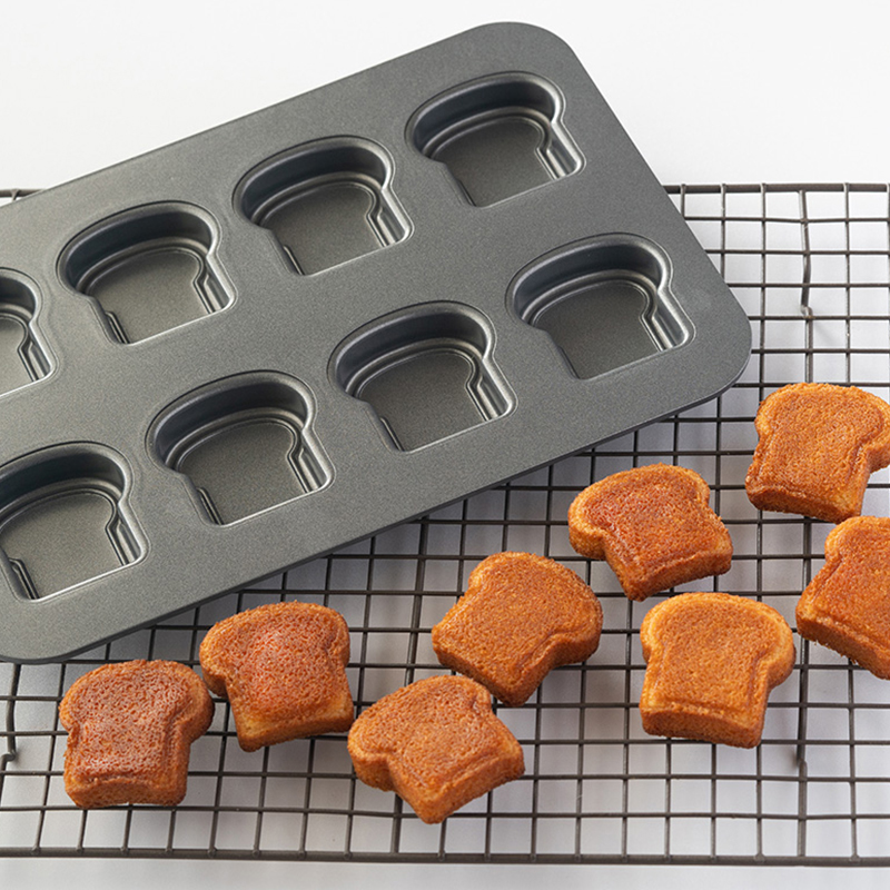 8 캐비티 토스트 빵 패턴 탄소강 케이크 금형 마들렌  - Kitchen Baking Items 리뷰 및 가격