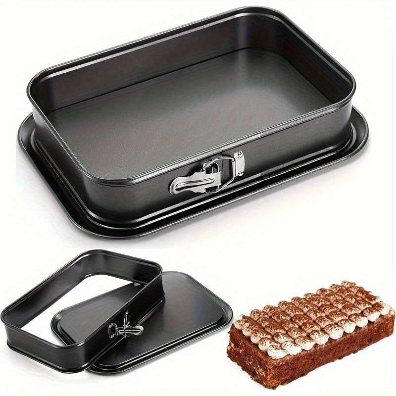 논스틱 탄소강 케이크 몰드 – 바닥이 분리되는 직사각형 - Kitchen Baking Essentials 리뷰 및 가격