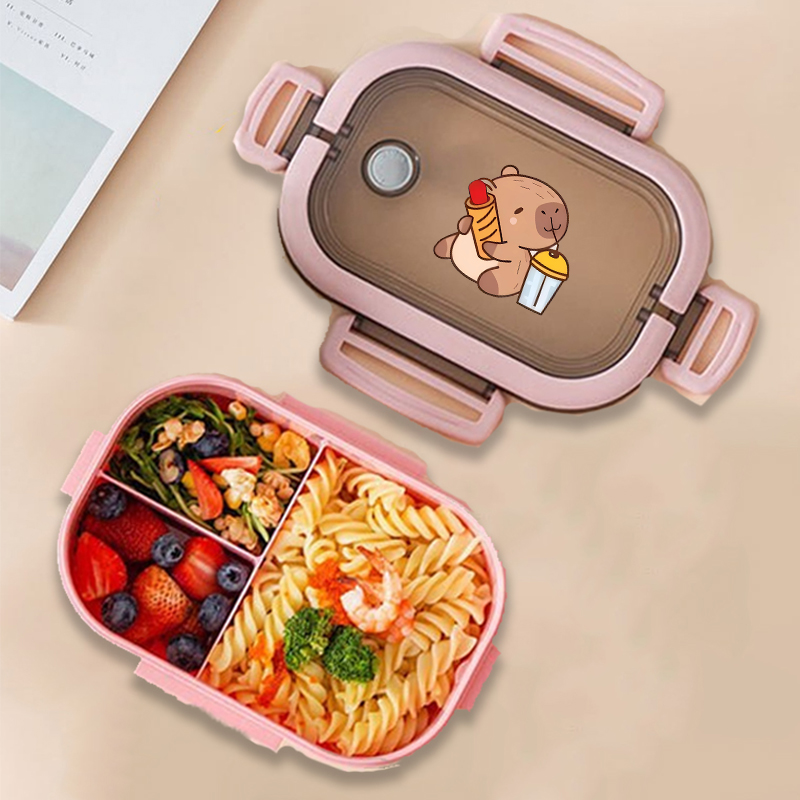 Capybara 도시락 상자 애니메이션 동물 인쇄 식품 - Kitchen Baking Tray Organizer 리뷰 및 가격
