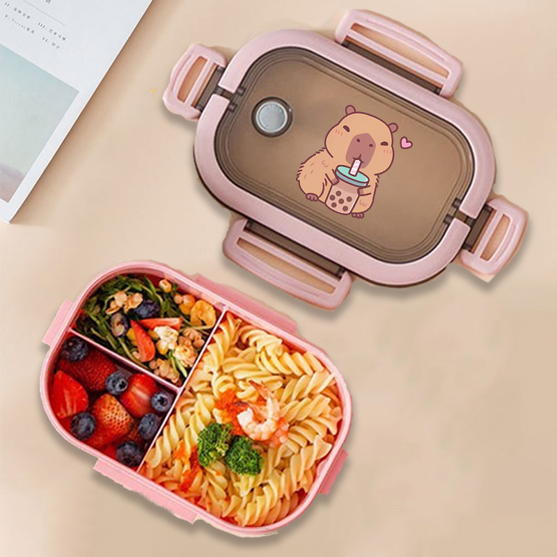 Capybara 도시락 상자 애니메이션 동물 인쇄 식품 - Kitchen Baking Tray Organizer 리뷰 및 가격