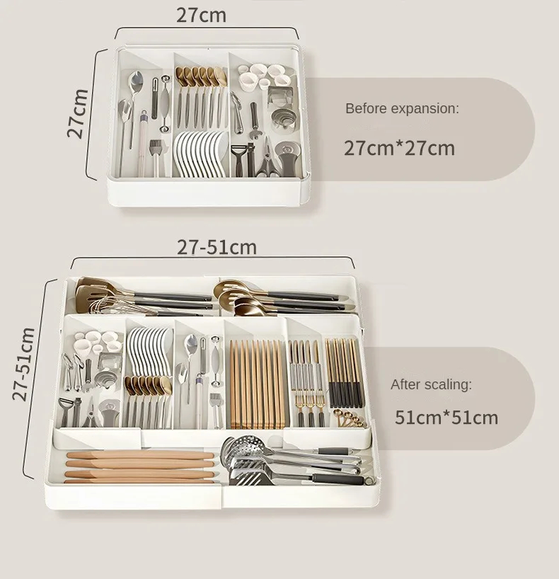 1pc 주방 서랍 개폐식 보관 상자 대용량 분할 보관함 - Kitchen Baking Tray Organizer 리뷰 및 가격