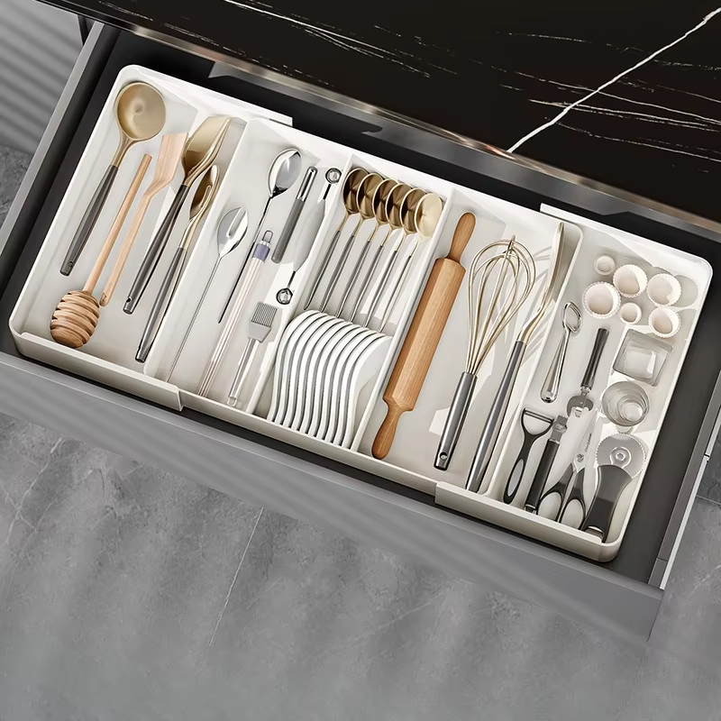 1pc 주방 서랍 개폐식 보관 상자 대용량 분할 보관함 - Kitchen Baking Tray Organizer 리뷰 및 가격