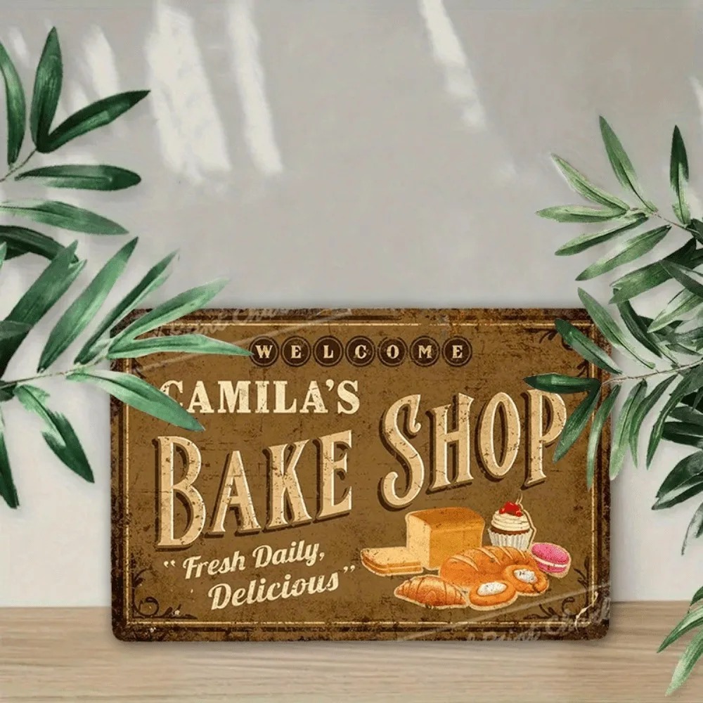 CIFbuy 빈티지 카밀라의 베이크샵 알루미늄 금속 간 - Kitchen Baking Wall Art 리뷰 및 가격