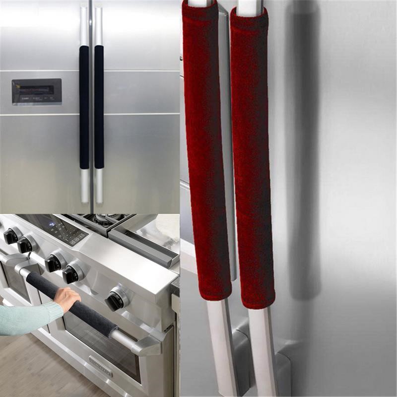 2PCS 안티 슬립 냉장고 오븐 손잡이 커버 지문 방지 - Kitchen Baking Gloves 리뷰 및 가격