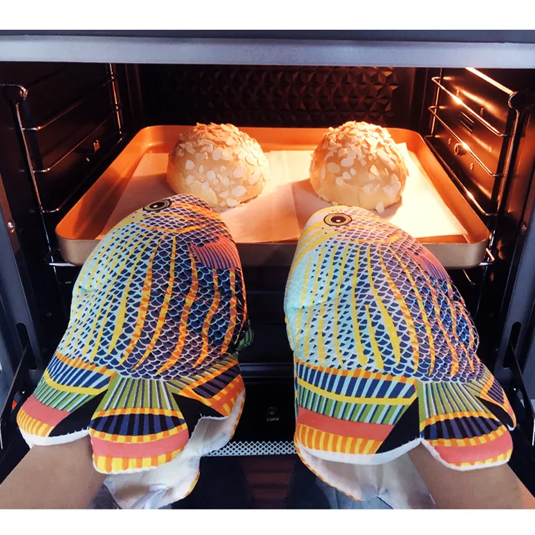 1개, 면 오븐 장갑 열 저항성 미끄럼 방지 베이킹 장 - Kitchen Baking Gloves 리뷰 및 가격