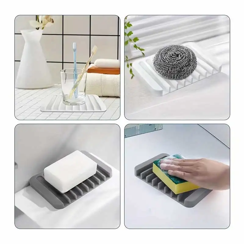 새로운 1PC 실리콘 배수 비누 받침대 무타공 미끄럼  - Kitchen Baking Tray Organizer 리뷰 및 가격