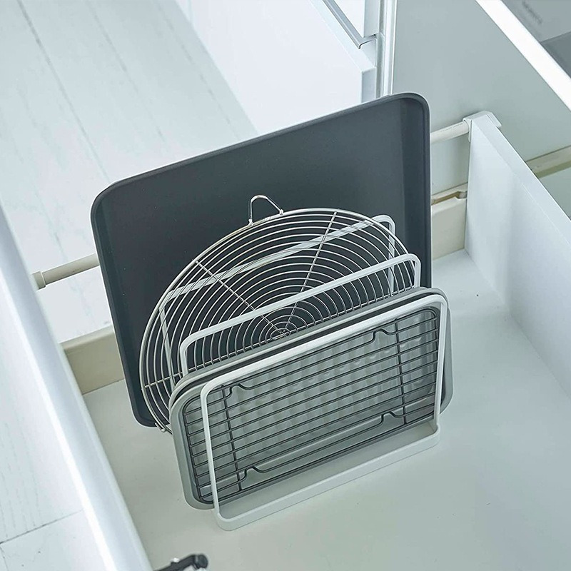 수직 도마 랙 4단 주방 트레이 베이킹 트레이 정리함  - Kitchen Baking Tray Organizer 리뷰 및 가격