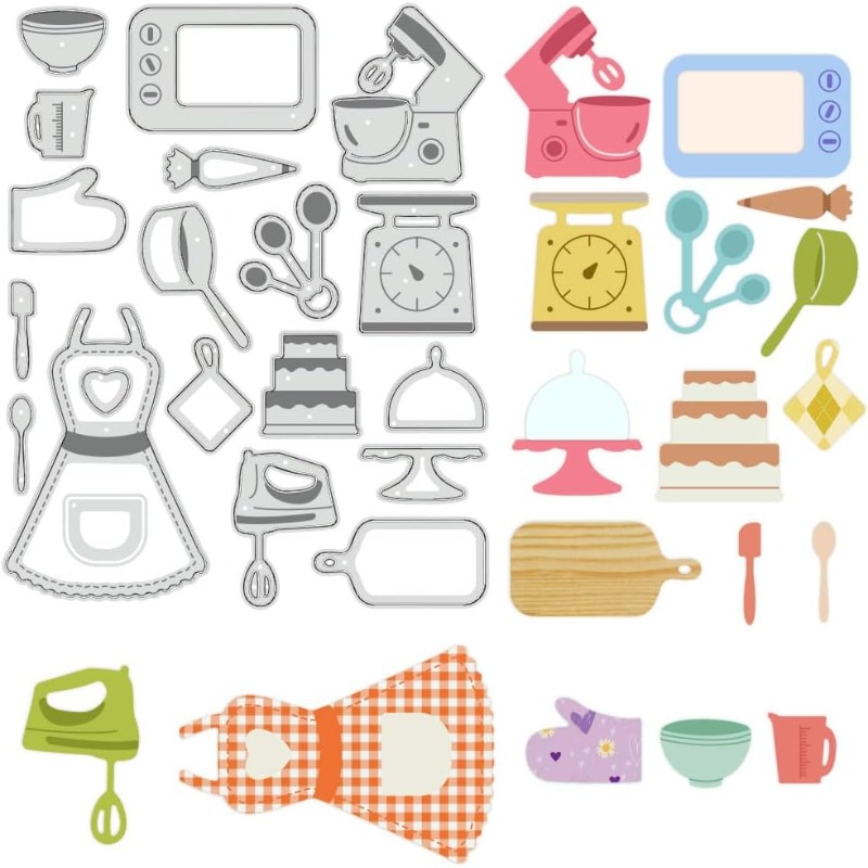 1pcs 베이킹 도구 커팅 다이 주방 용품 스텐실 앞치 - Kitchen Baking Gloves 리뷰 및 가격