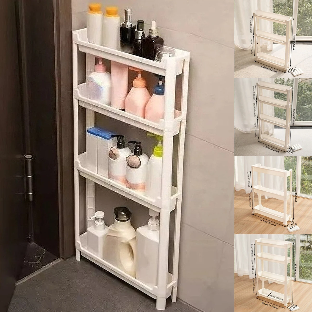 1PC 홈 공간 절약 좁은 랙 주방 스토리지 트롤리 욕 - Kitchen Baking Tray Organizer 리뷰 및 가격