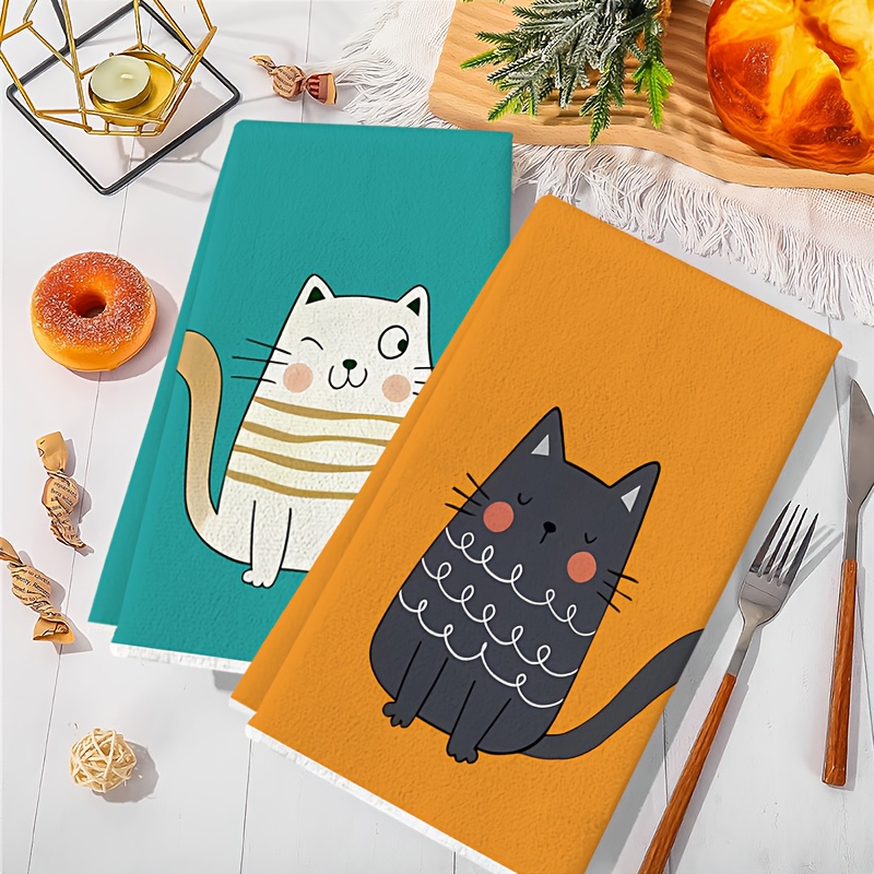 6개, 6색 고양이 주방 수건, 40Cm*60Cm 수건 - Kitchen Baking Essentials 리뷰 및 가격